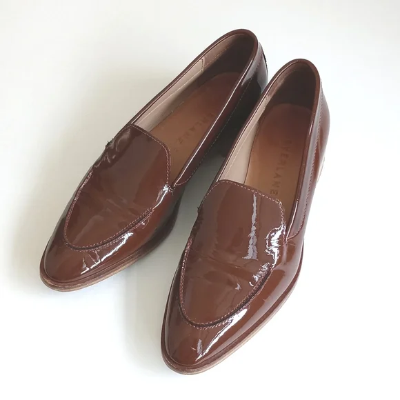 Everlane Brown Patent Leather Loafers - Picture 5 of 12